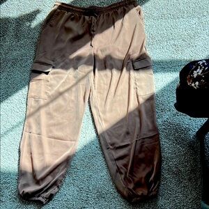 Bailey/44 Bronze Satin Cargo Pants